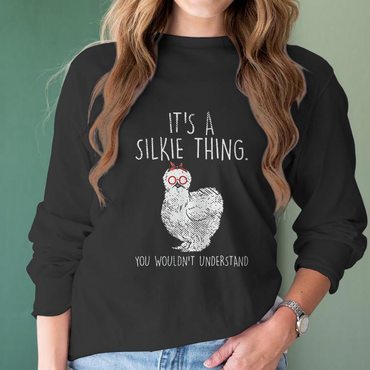 Silkie Chicken Women Long Sleeve Tshirt