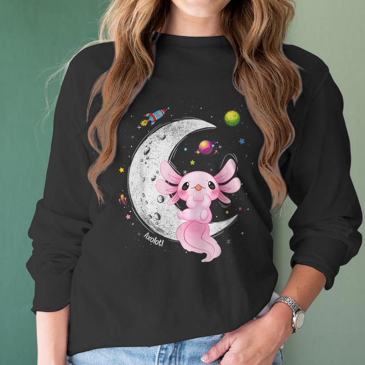 Space Axolotl Kawaii Pastel Goth Anime Comic Girl N Men Women T-Shirt Graphic Print Casual Unisex Tee Women Long Sleeve Tshirt