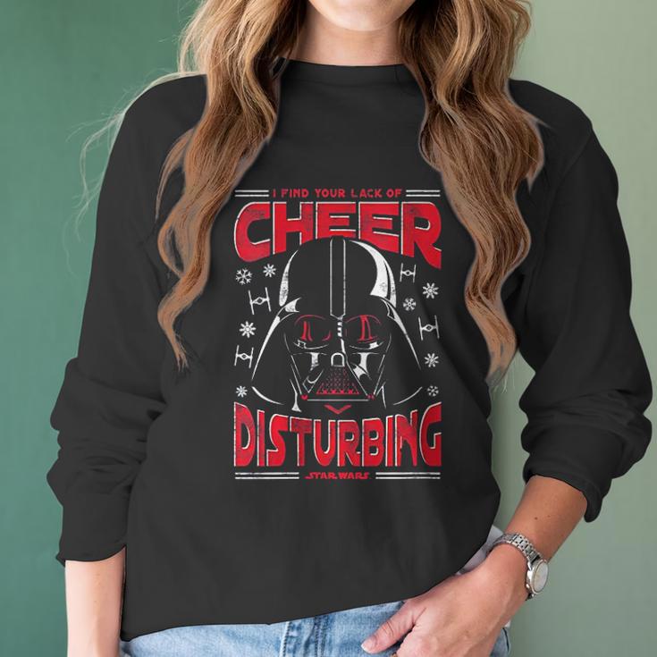 Womens Star Wars Darth Vader I Find Your Lack Of Cheer Disturbing Women Long Sleeve Tshirt