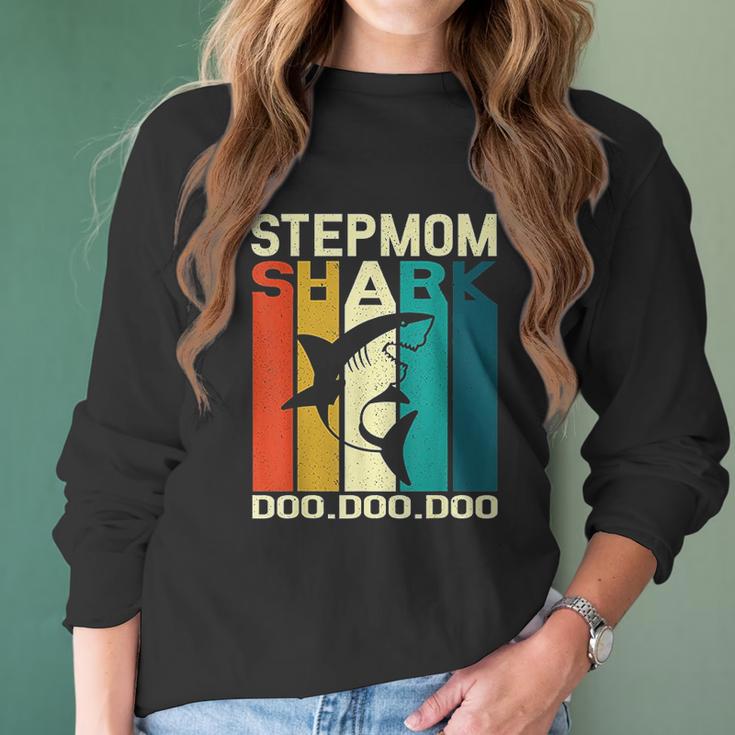 Step Mom Shark Doo Doo Doo Women Long Sleeve Tshirt