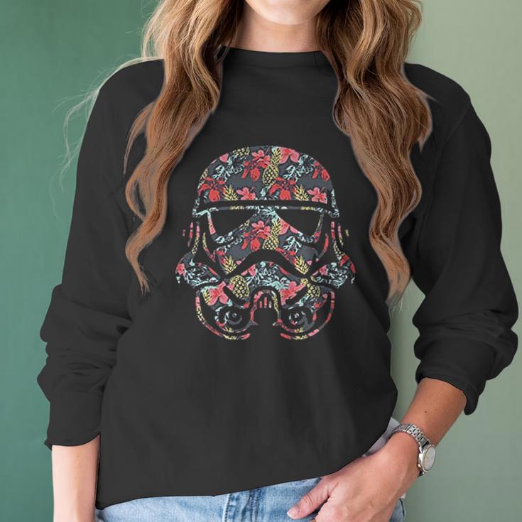 Stormtrooper Storm Trooper Tropical Floral Women Long Sleeve Tshirt