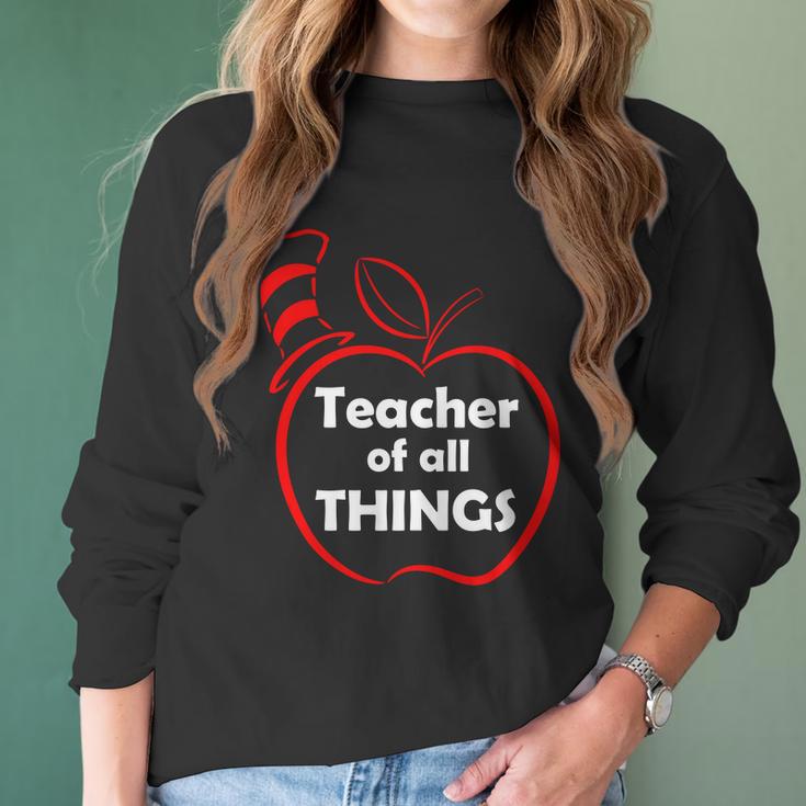 Teacher Of All Things Apple Logo Women Long Sleeve Tshirt