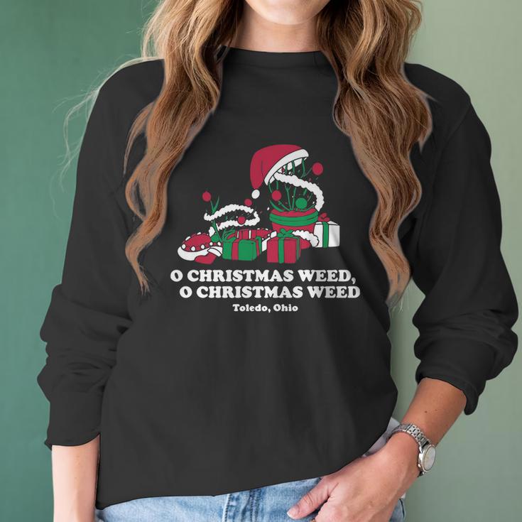 Toledo Christmas Weed Inspires Women Long Sleeve Tshirt