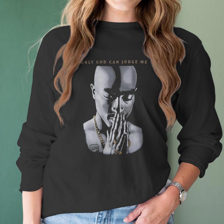 Tupac Only God Can Judge Me 2Pac Shakur Hip Hop Women Long Sleeve Tshirt