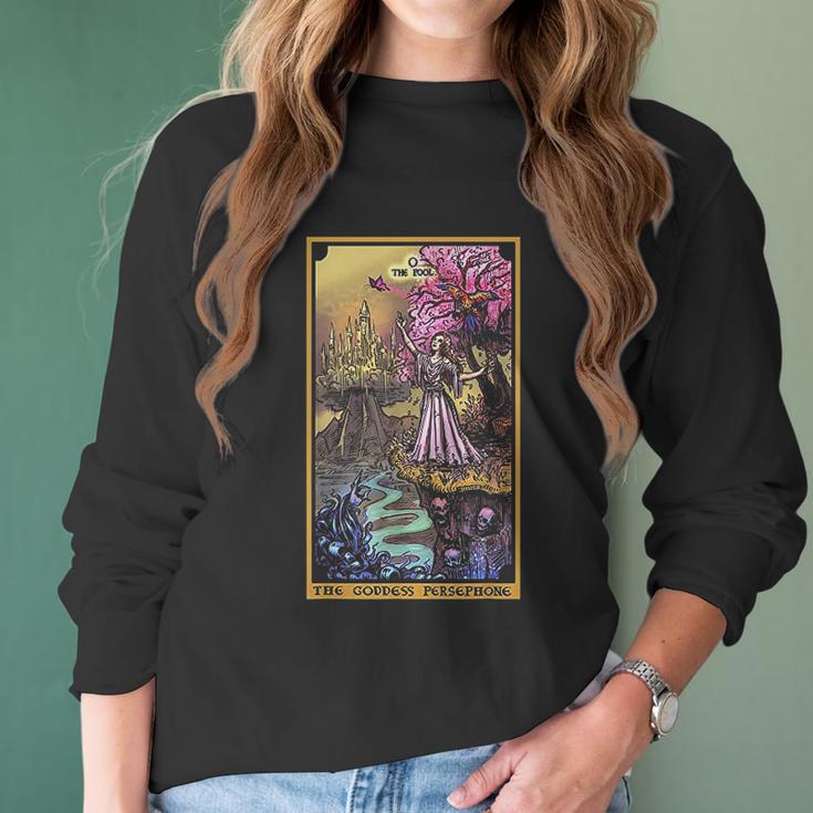 The Underworld Goddess The Fool Tarot Card Women Long Sleeve Tshirt