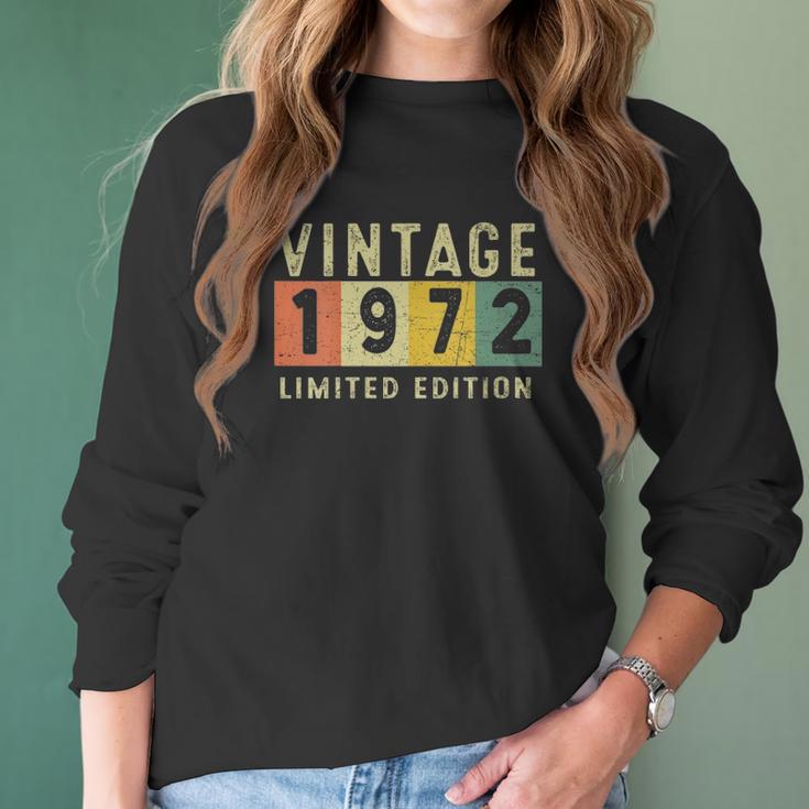 Vintage 1972 50Th Birthday 50 Years Old Gift Men Women Women Long Sleeve Tshirt