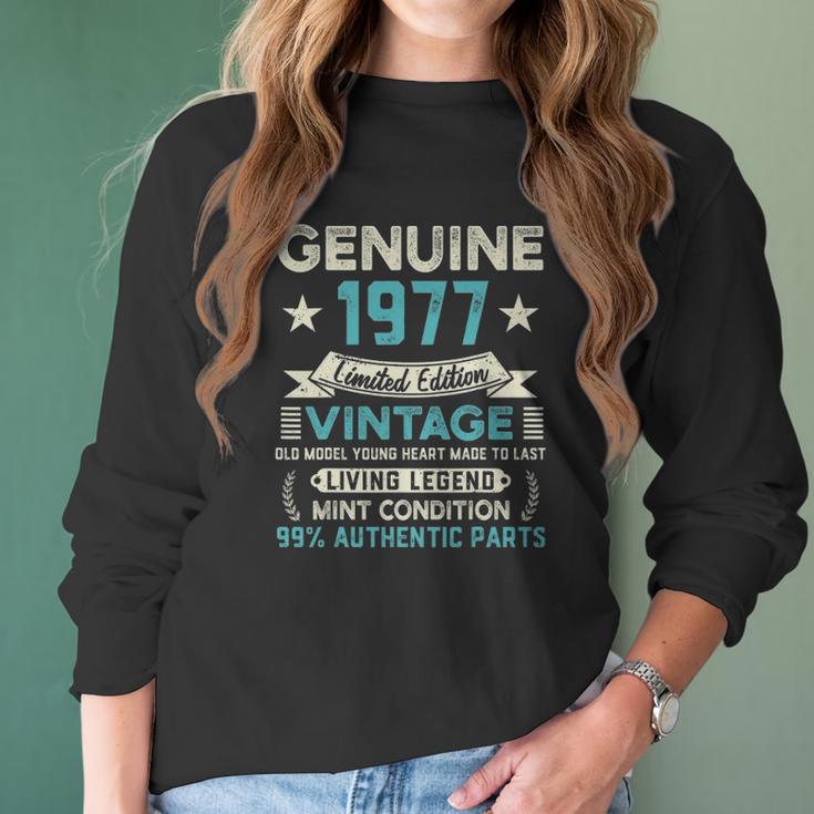 Vintage 1977 44Th Birthday Gift 44 Years Old Men Women Women Long Sleeve Tshirt