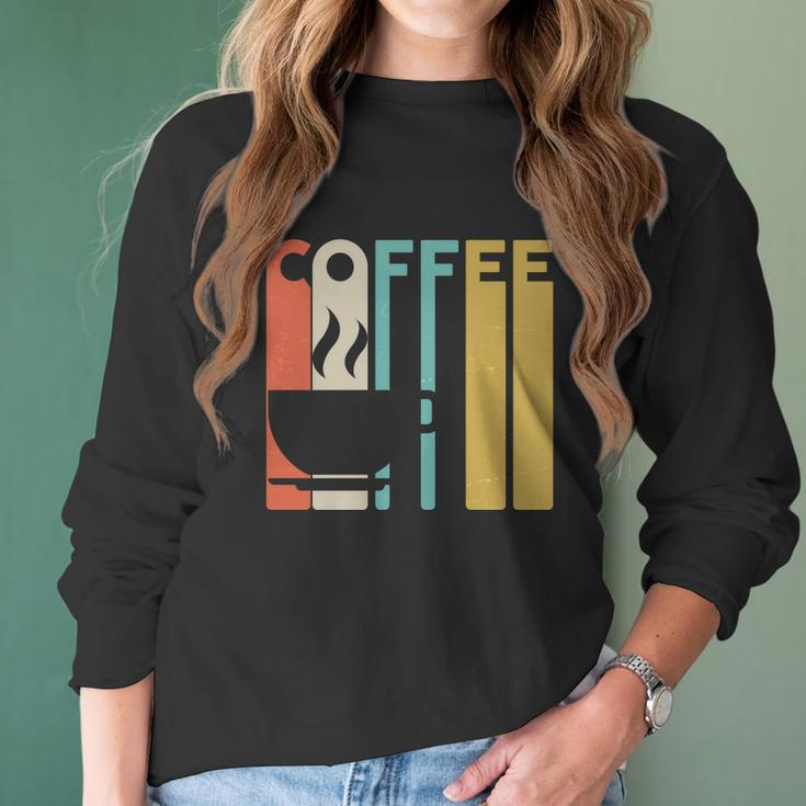 Vintage Colors Coffee Cup Logo Women Long Sleeve Tshirt
