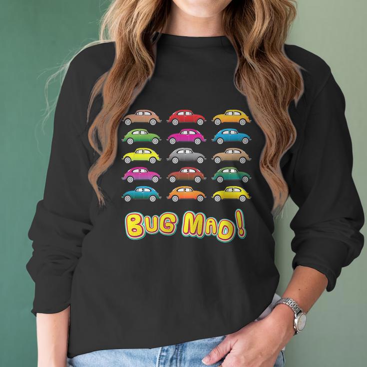 Volkswagen Beetle Vw Bug Mad T-Shirt Women Long Sleeve Tshirt