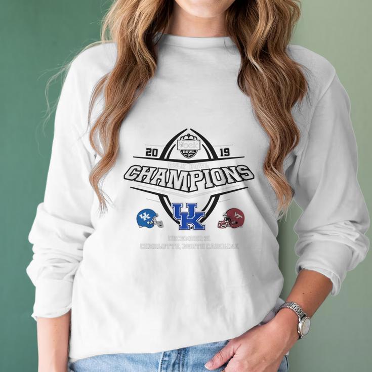 2019 Belk Bowl Champions Kentucky Wildcat Vs Virginia Tech Hokies Shirt Women Long Sleeve Tshirt