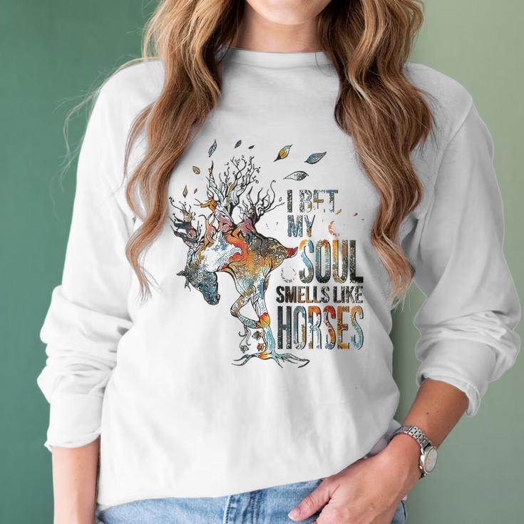 I Bet My Soul Smells Like Horse Women Long Sleeve Tshirt