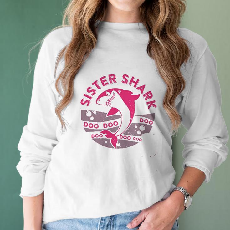 Brother Sister Baby Shark Birthday Women Long Sleeve Tshirt