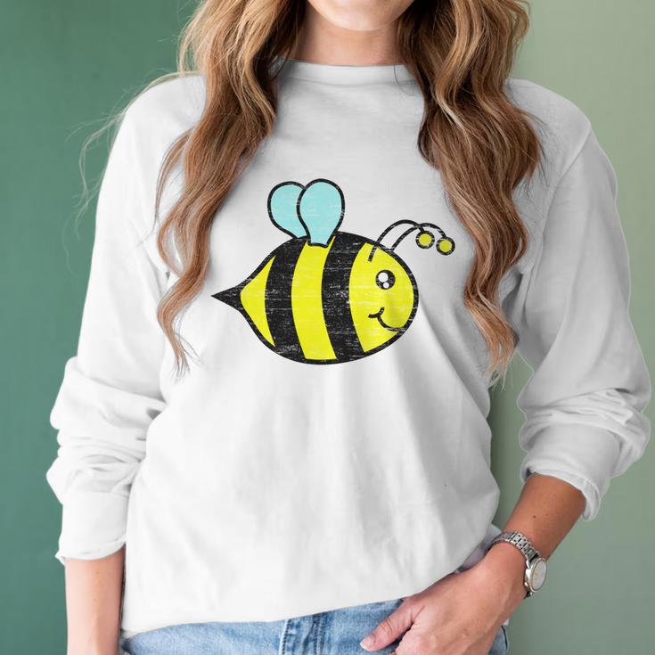 Cute Chubby Honey Bee Beekeeper Women Long Sleeve Tshirt