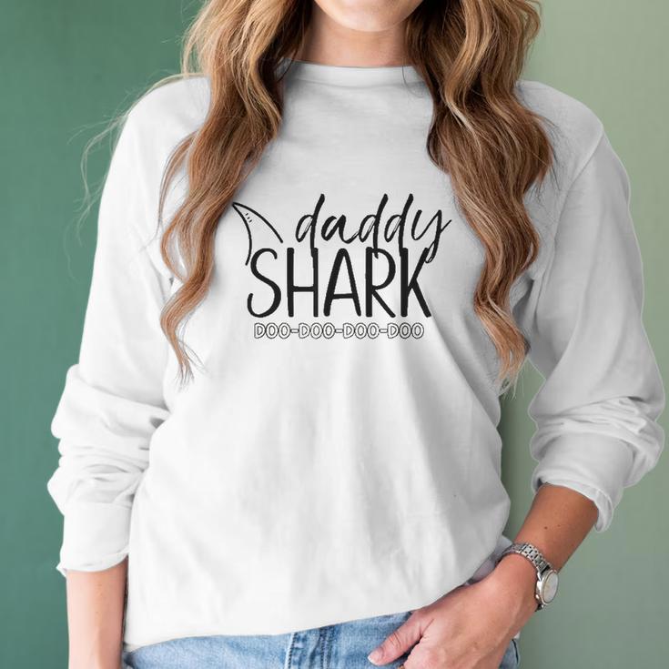 Daddy Shark Doo Doo Cute Best Christmas Gifts For Dad Women Long Sleeve Tshirt