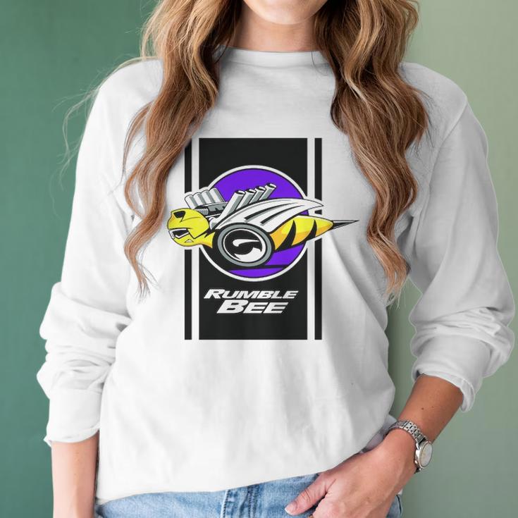 Dodge Ram Rumble Bee Graphic Design Printed Casual Daily Basic Women Long Sleeve Tshirt