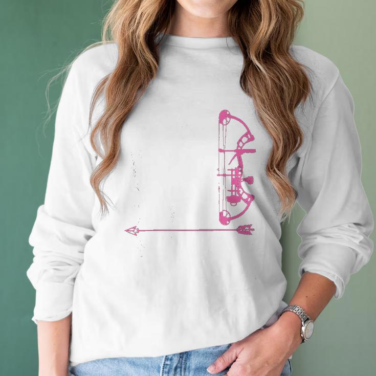 Funny Archery Gift For Women Bow Hunting Archer Mother Women Long Sleeve Tshirt