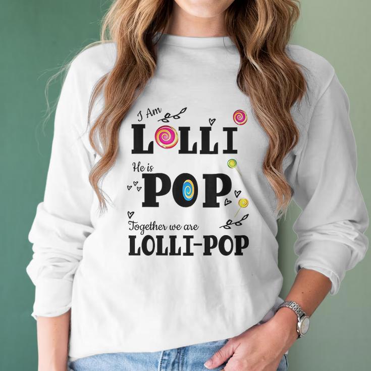 Funny Lolli Pop Lollipop Grandparents Couples Women Long Sleeve Tshirt