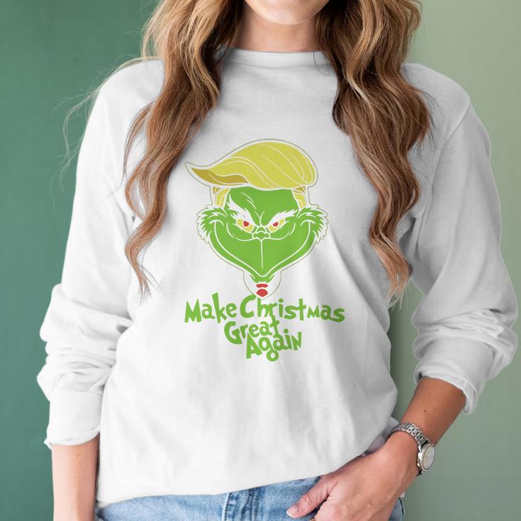 Grinch Make Christmas Great Again Women Long Sleeve Tshirt