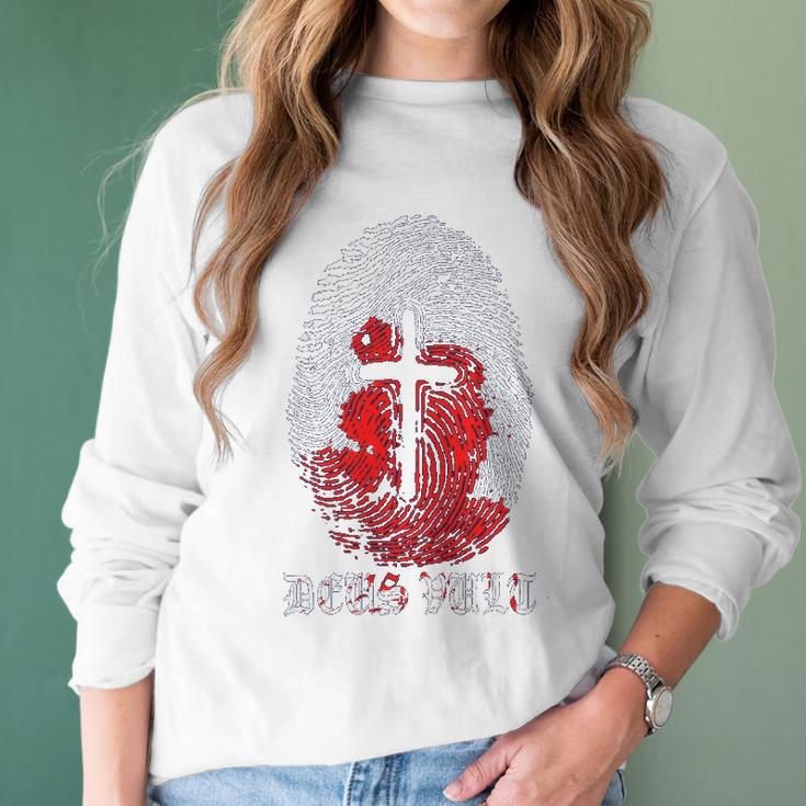 Knights Templar S Deus Vult God Wills It Women Long Sleeve Tshirt