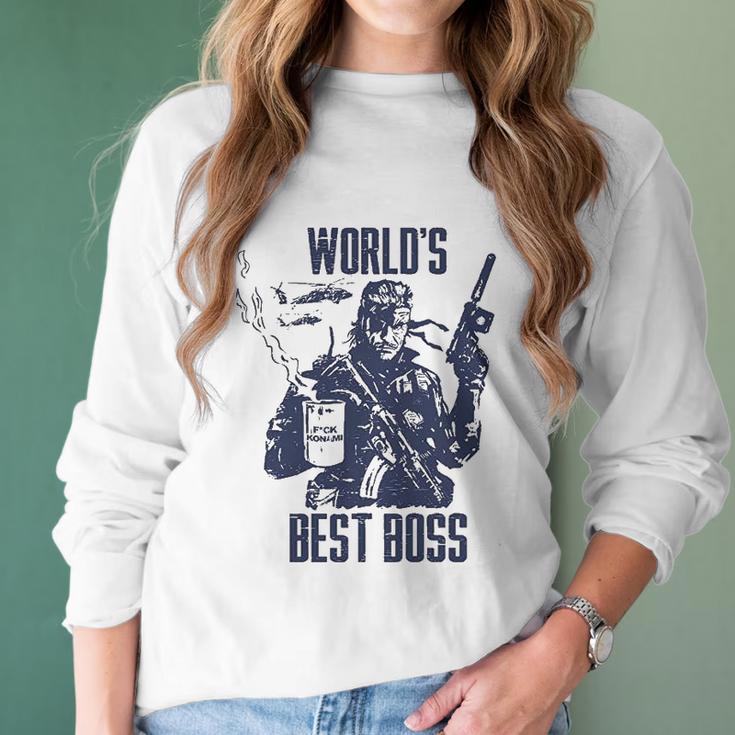 Metal Gear Solid Best Boss Coffee Women Long Sleeve Tshirt