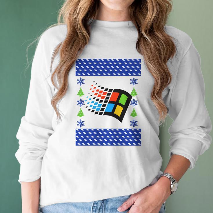 Microsoft 2020 Ugly Christmas Women Long Sleeve Tshirt