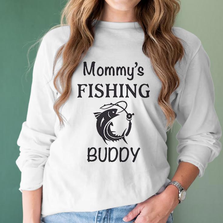 Mommy Fishing Buddy Mom Mothers Women Long Sleeve Tshirt