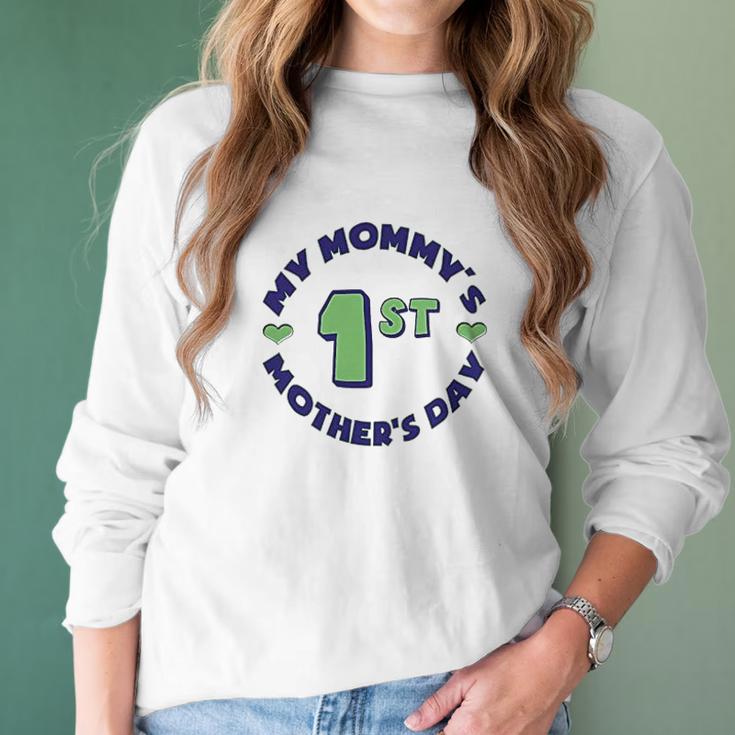 My Mommys 1St Mothers Day Round Women Long Sleeve Tshirt