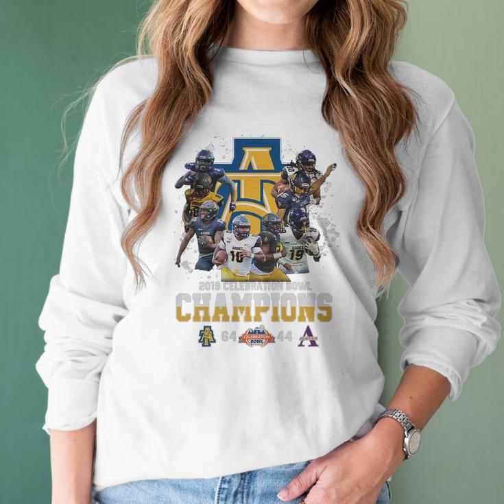 North Carolina A&T Aggies 2019 Celebration Bowl Champions Shirt Women Long Sleeve Tshirt