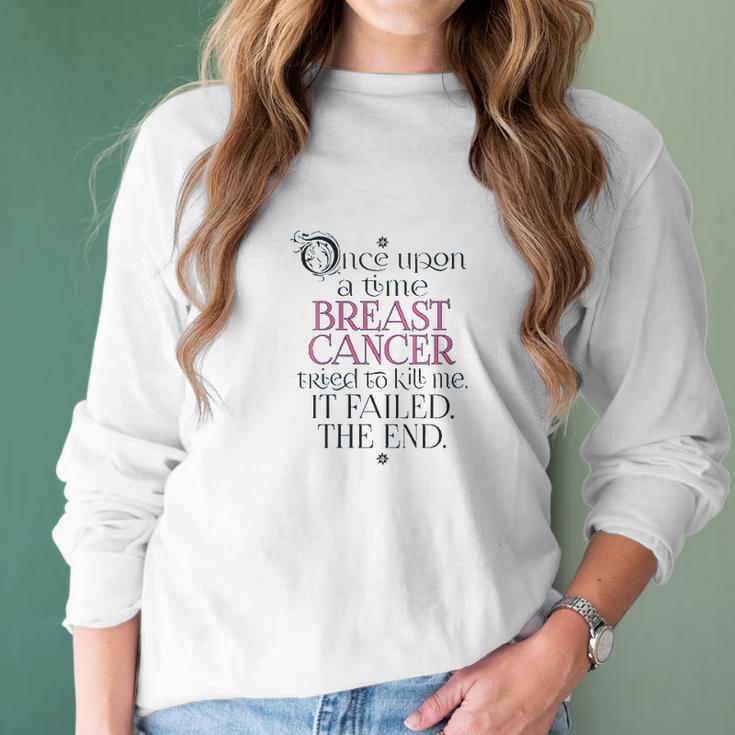 Once Upon A Time Womens I Beat Breast Women Long Sleeve Tshirt