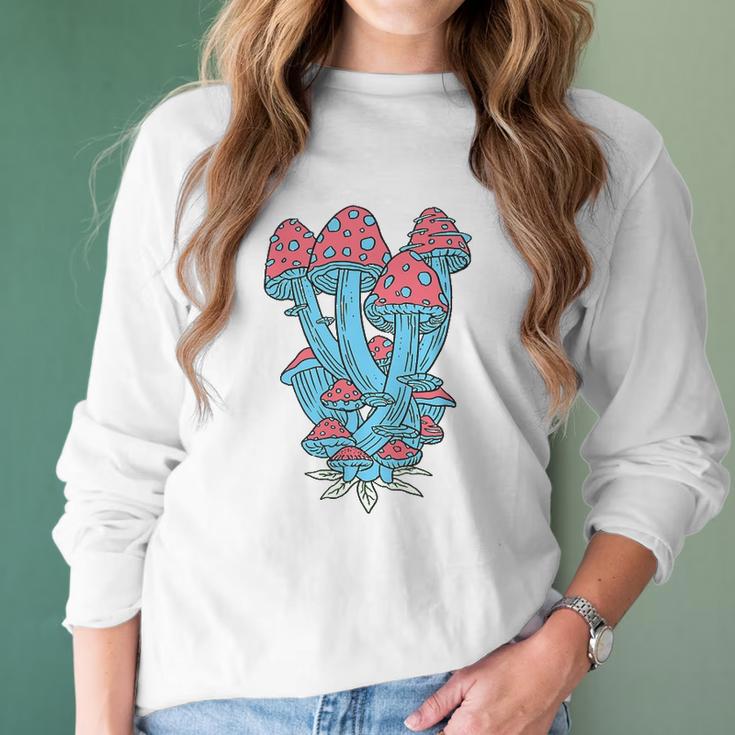 Pastel Goth Clothing Mushroom Decor And Goth Decor Women Long Sleeve Tshirt