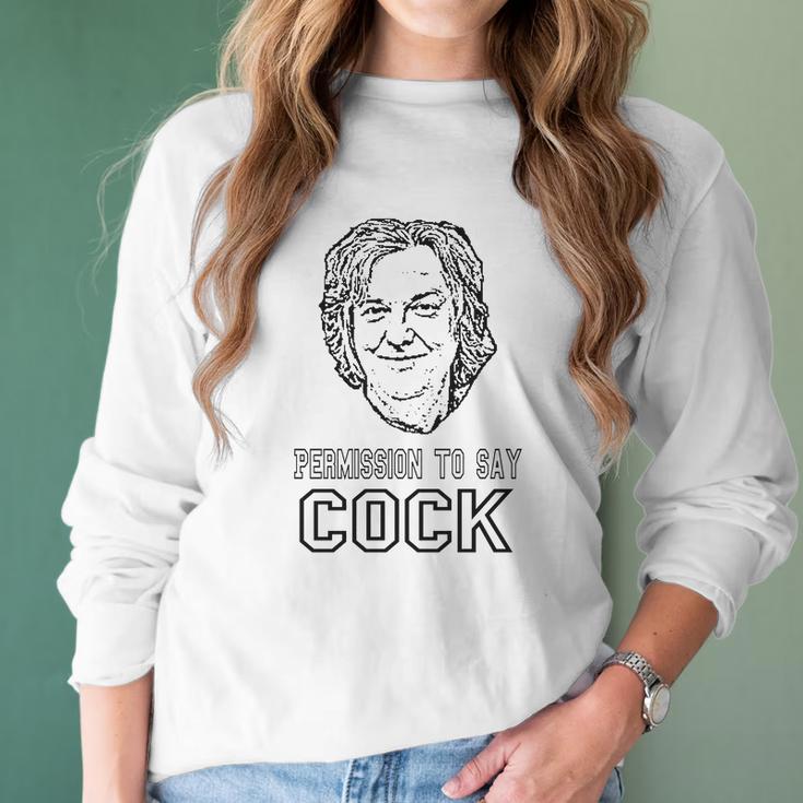 Permission To Say Cock James May Women Long Sleeve Tshirt