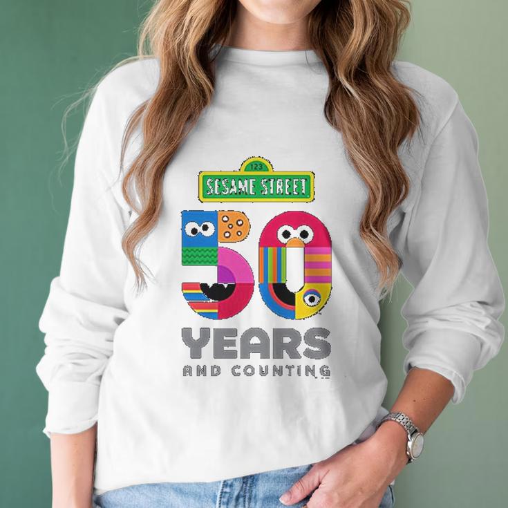 Sesame Street 50 Years Women Long Sleeve Tshirt