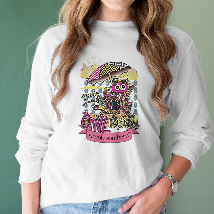 Simply Southern Owl Good Women Long Sleeve Tshirt