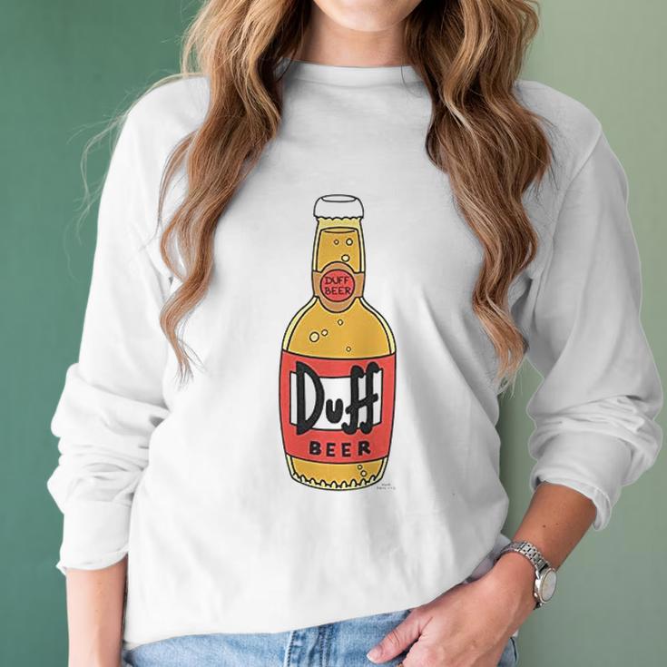 The Simpsons Duff Beer Bottle Women Long Sleeve Tshirt