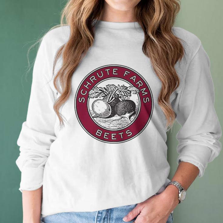 Ugp Campus Apparel Schrute Farms Beets Funny Tv Show Women Long Sleeve Tshirt