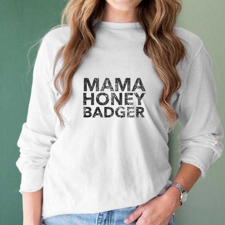 Vintage Mama Honey Badger Women Long Sleeve Tshirt