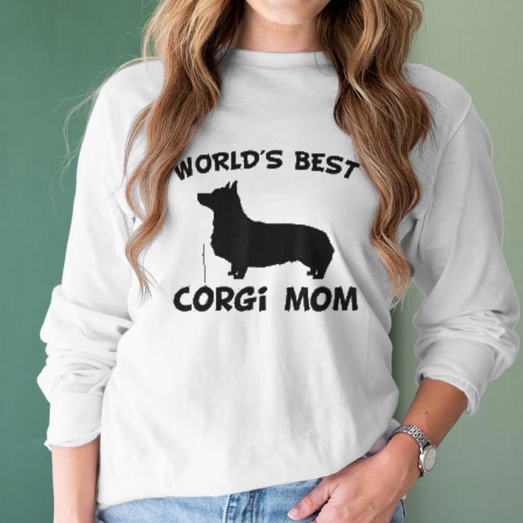 Worlds Best Corgi Mom Dog Owner Women Long Sleeve Tshirt