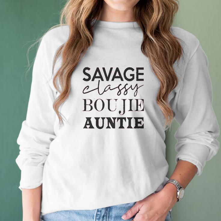 Ykomow Savage Classy Bougie Auntie Women Long Sleeve Tshirt