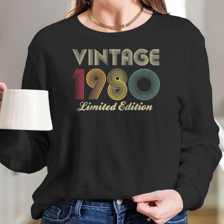 1980 40Th Birthday Gift Vintage Limited Edition Men Women Raglan Baseball Tee Women Long Sleeve Tshirt