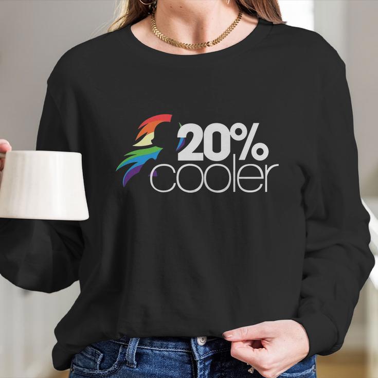 20 Cooler 20 Percent Cooler Cloud My Little Pony Friendship Is Magic Rainbow Dash Women Long Sleeve Tshirt