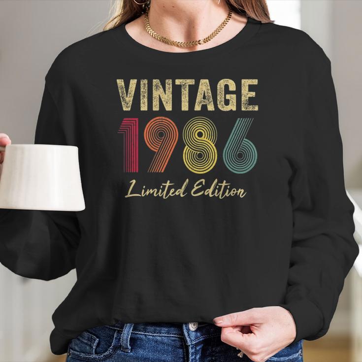 Womens 36 Years Old Gifts Vintage 1986 Limited Edition 36Th Birthday Women Long Sleeve Tshirt