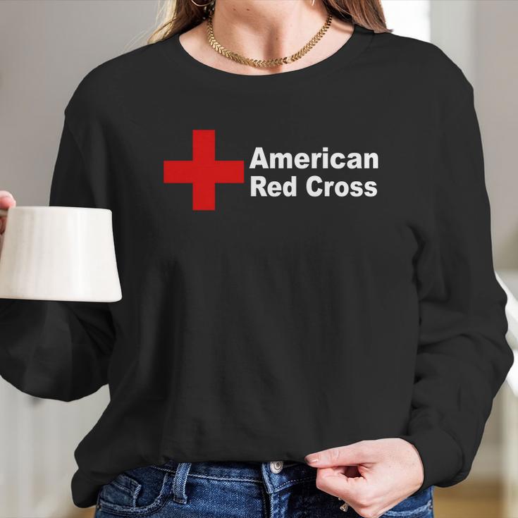 American Red Cross - Womens Organic T-Shirt Women Long Sleeve Tshirt