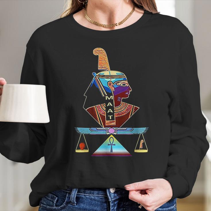 Ancient Egyptian Goddess Maat Women Long Sleeve Tshirt