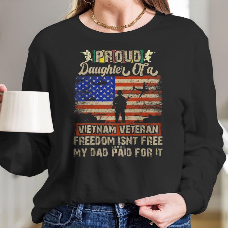 Army Military Navy - Proud Daughter Of A Vietnam Veteran Women Long Sleeve Tshirt