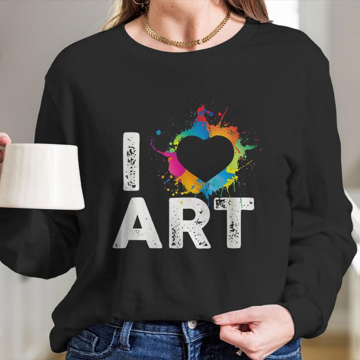 Ars For Teachers I Love Art Artist Women Long Sleeve Tshirt