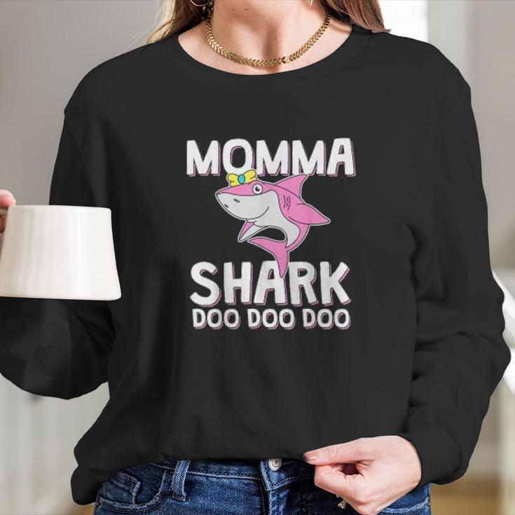 Baby Shark Momma Shark Doo Doo Doo Women Long Sleeve Tshirt