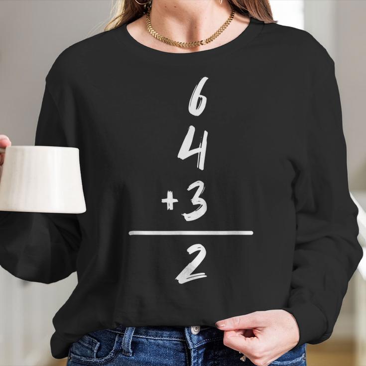 Baseball Inspired Math 6 4 3 2 Double Play Softball Game Men Women T-Shirt Graphic Print Casual Unisex Tee Women Long Sleeve Tshirt