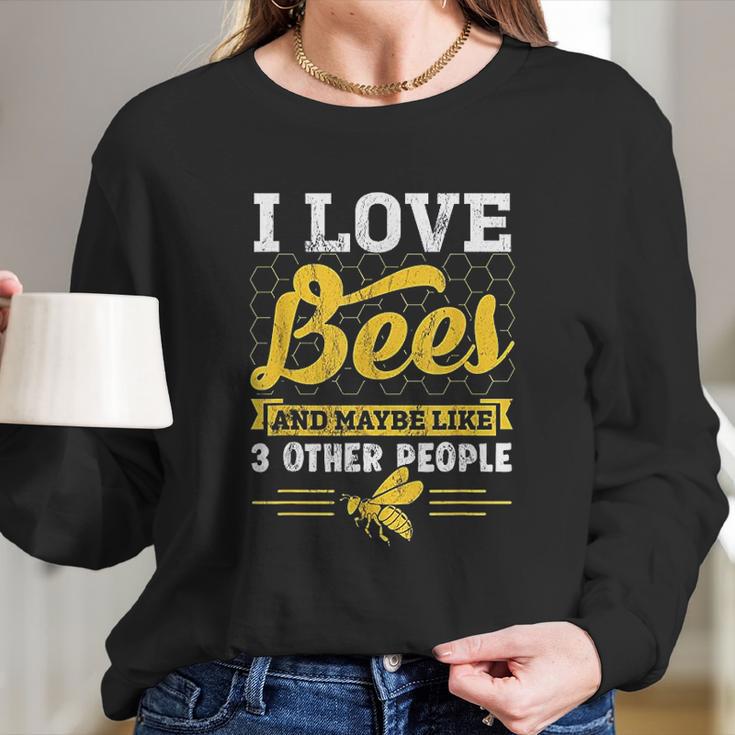 Beekeeper Gift Idea Honey Bee Keeping Farm Gift Women Long Sleeve Tshirt