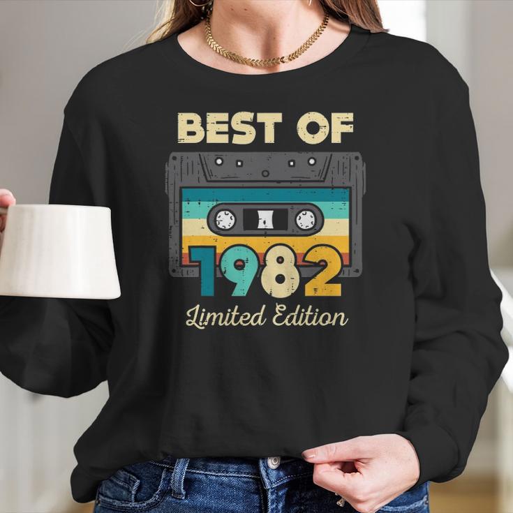 Best Of 1982 Cassette 40 Years Old 40Th Birthday Men Women Women Long Sleeve Tshirt