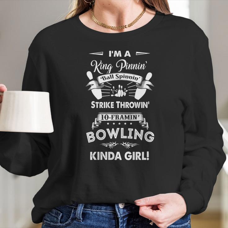 Bowling Kinda Girl Women Long Sleeve Tshirt